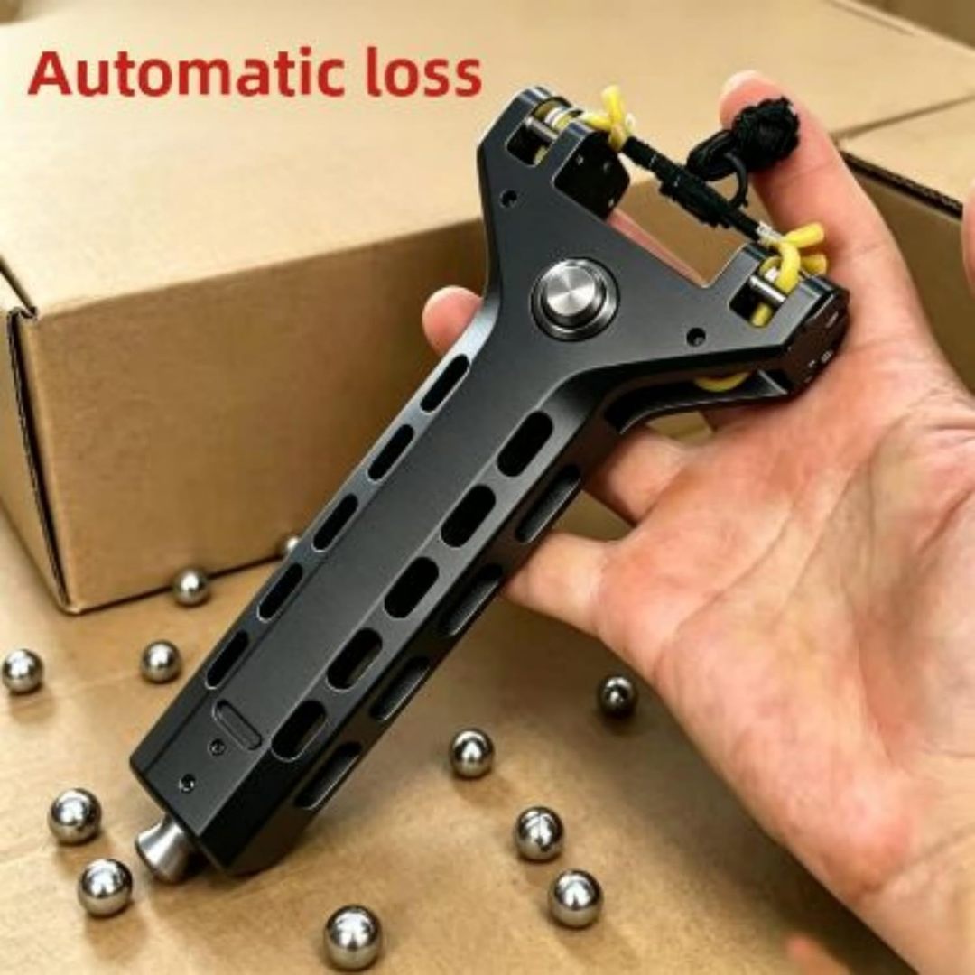 🎯 Rapid‑Fire Automatic Slingshot – Detachable Magazine, Semi‑Auto Mode, Precision Accuracy