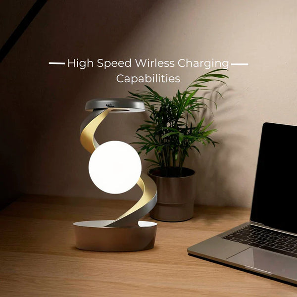 💡 Magnetic Floating LED Lamp with Wireless Charger