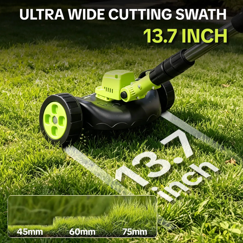 🌿3-in-1 Cordless Lawn Mowerwith 2x21V Batteries, GermanQuality Lightweight GrassTrimmer & Edger for Small toMedium Gardens