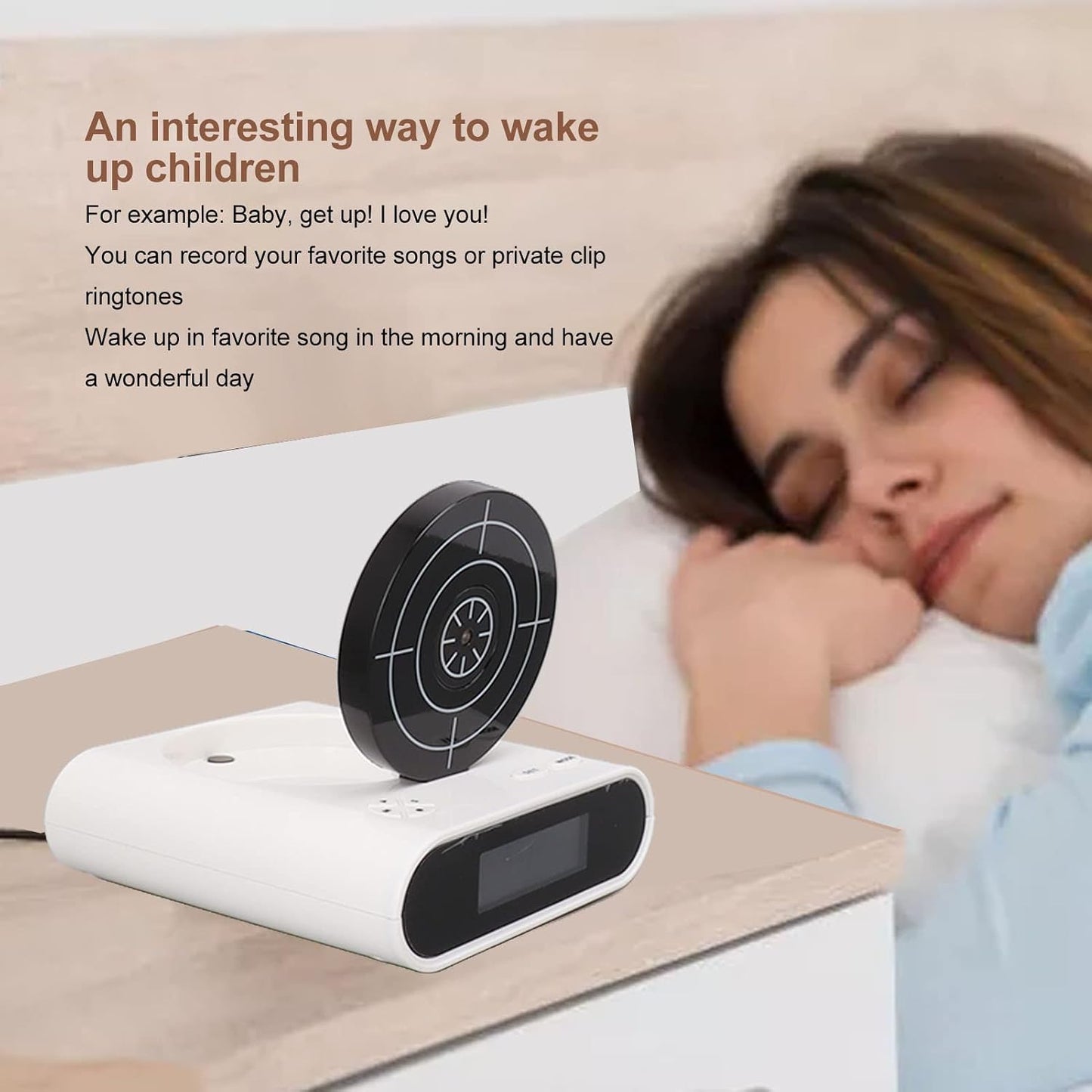 🎯Interactive Digital Target Alarm Clock – LED Display with Custom Ringtones & 2 Playful Alarm Modes