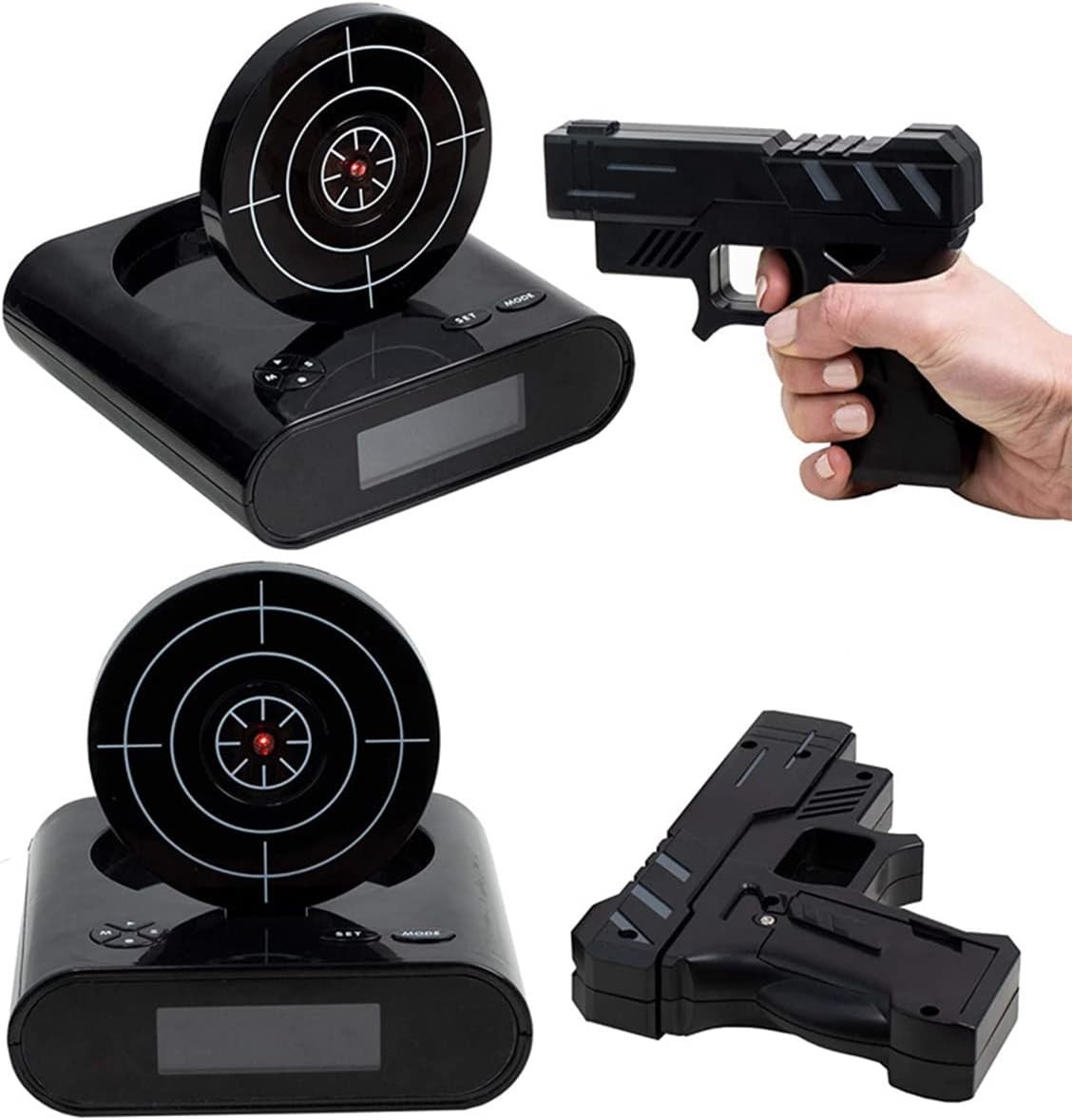 🎯Interactive Digital Target Alarm Clock – LED Display with Custom Ringtones & 2 Playful Alarm Modes