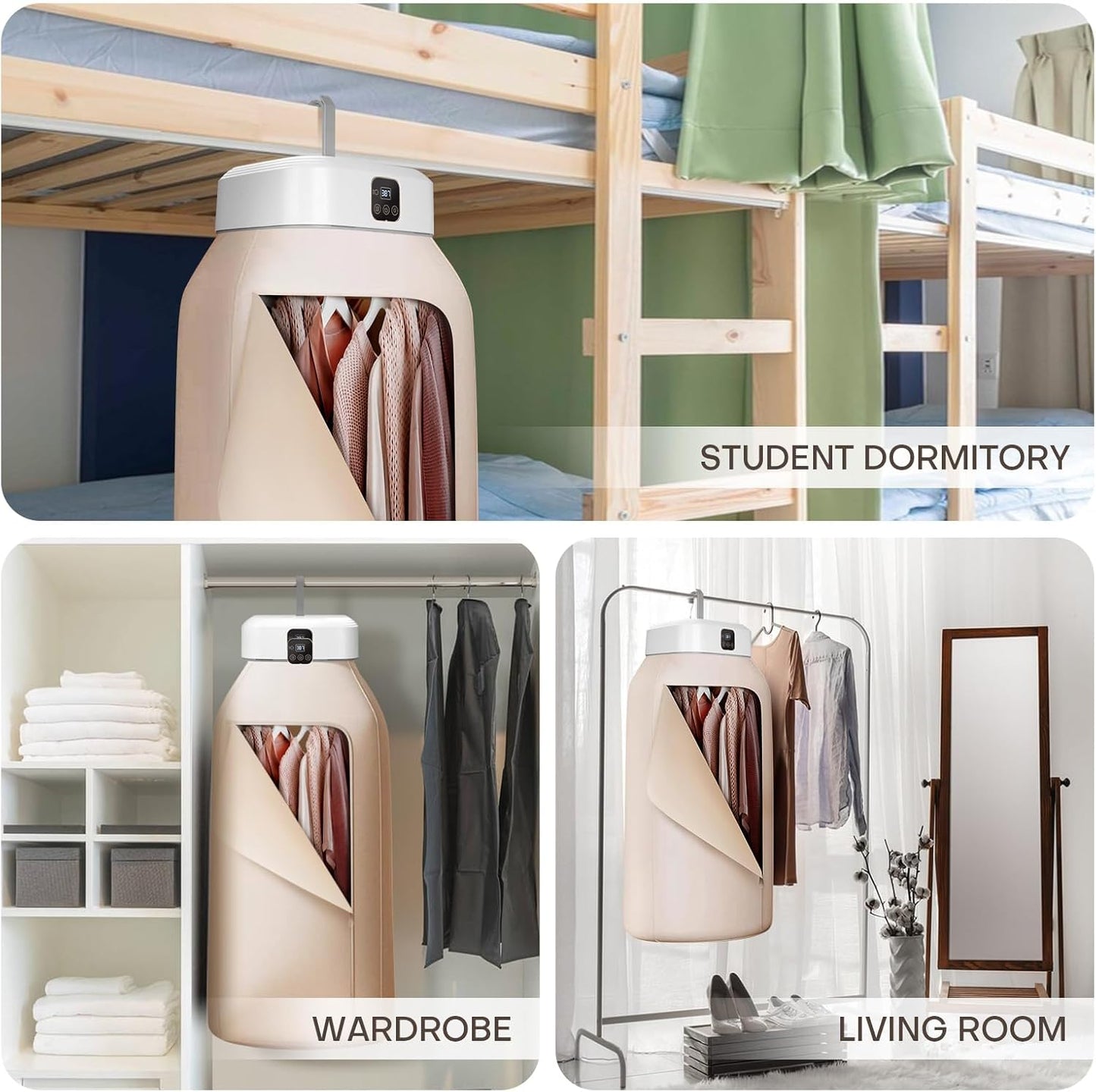 👕 Portable Foldable Clothes Dryer – Compact, Remote‑Controlled, with UV Hygiene – Ideal for Travel & Small Spaces