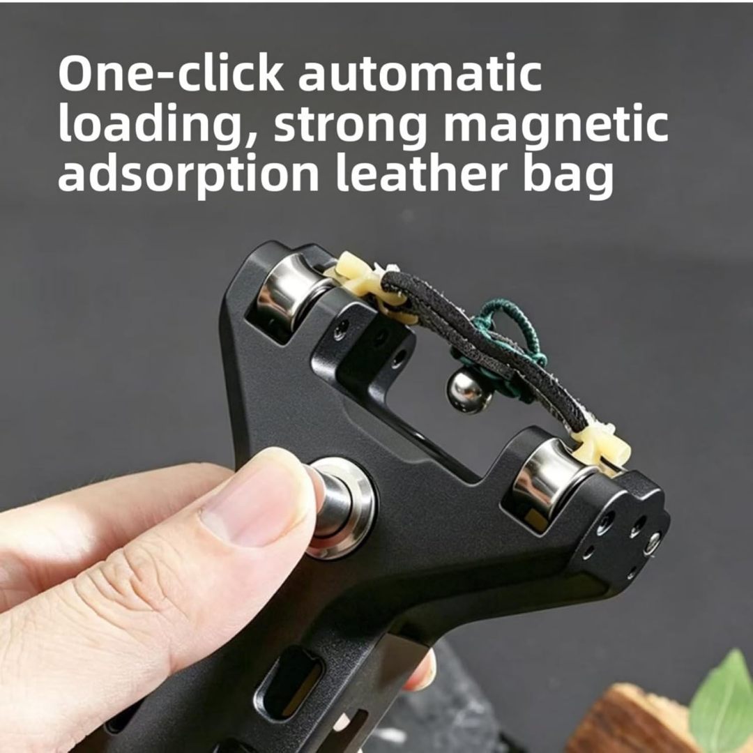 🎯 Rapid‑Fire Automatic Slingshot – Detachable Magazine, Semi‑Auto Mode, Precision Accuracy