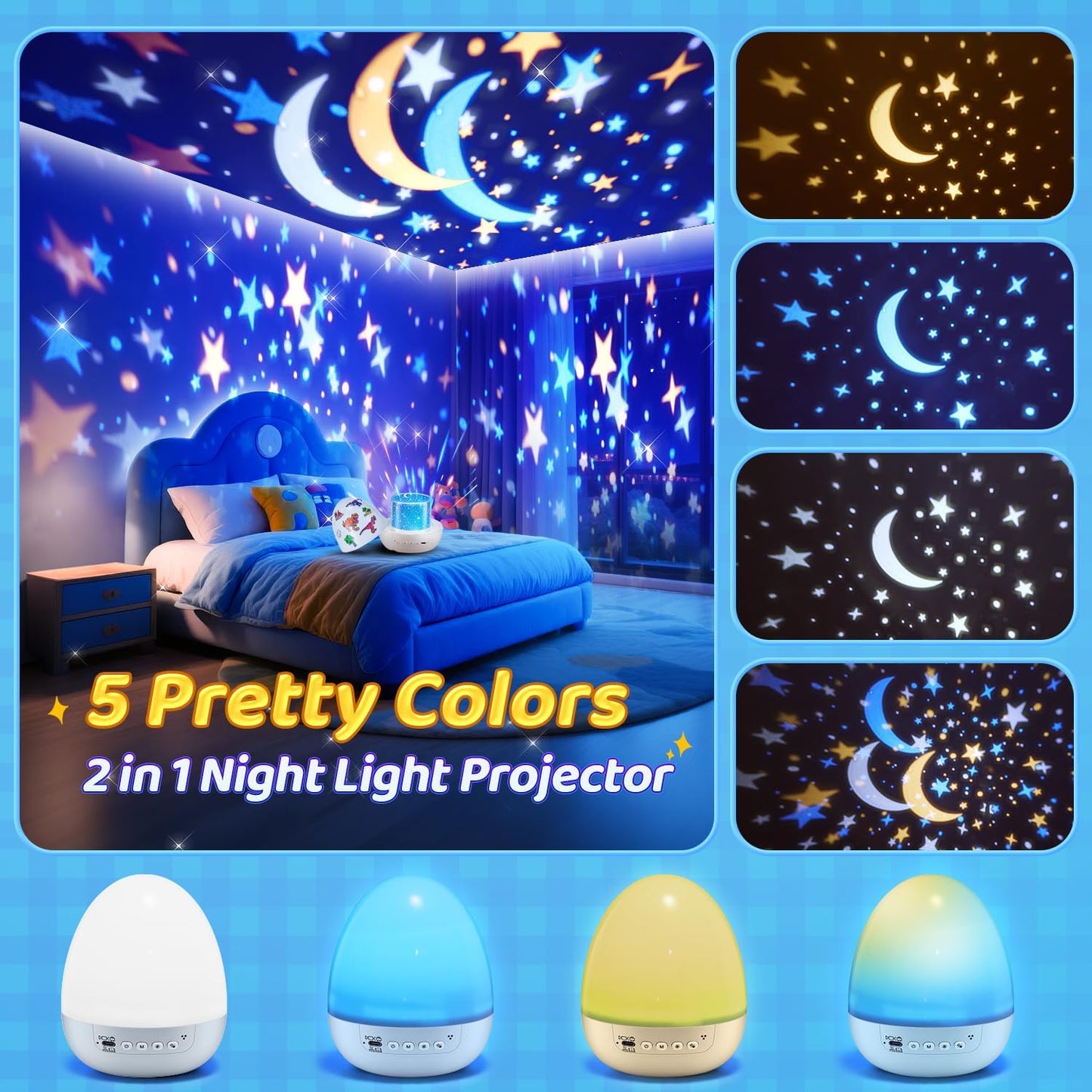 🥚 Dinosaur Egg Night Light Projector