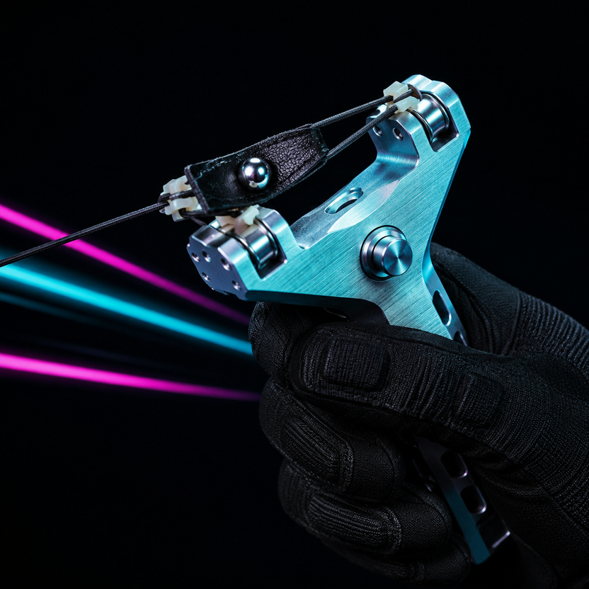 🎯 Rapid‑Fire Automatic Slingshot – Detachable Magazine, Semi‑Auto Mode, Precision Accuracy