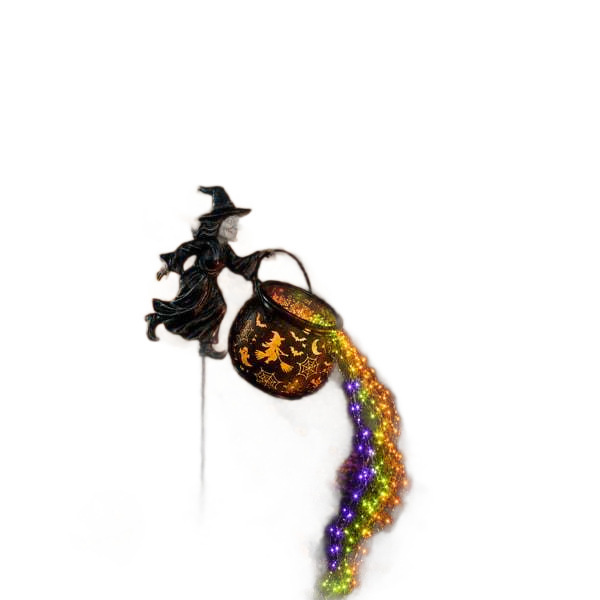 🧙‍♀️ Solar Witch Cauldron Garden Light