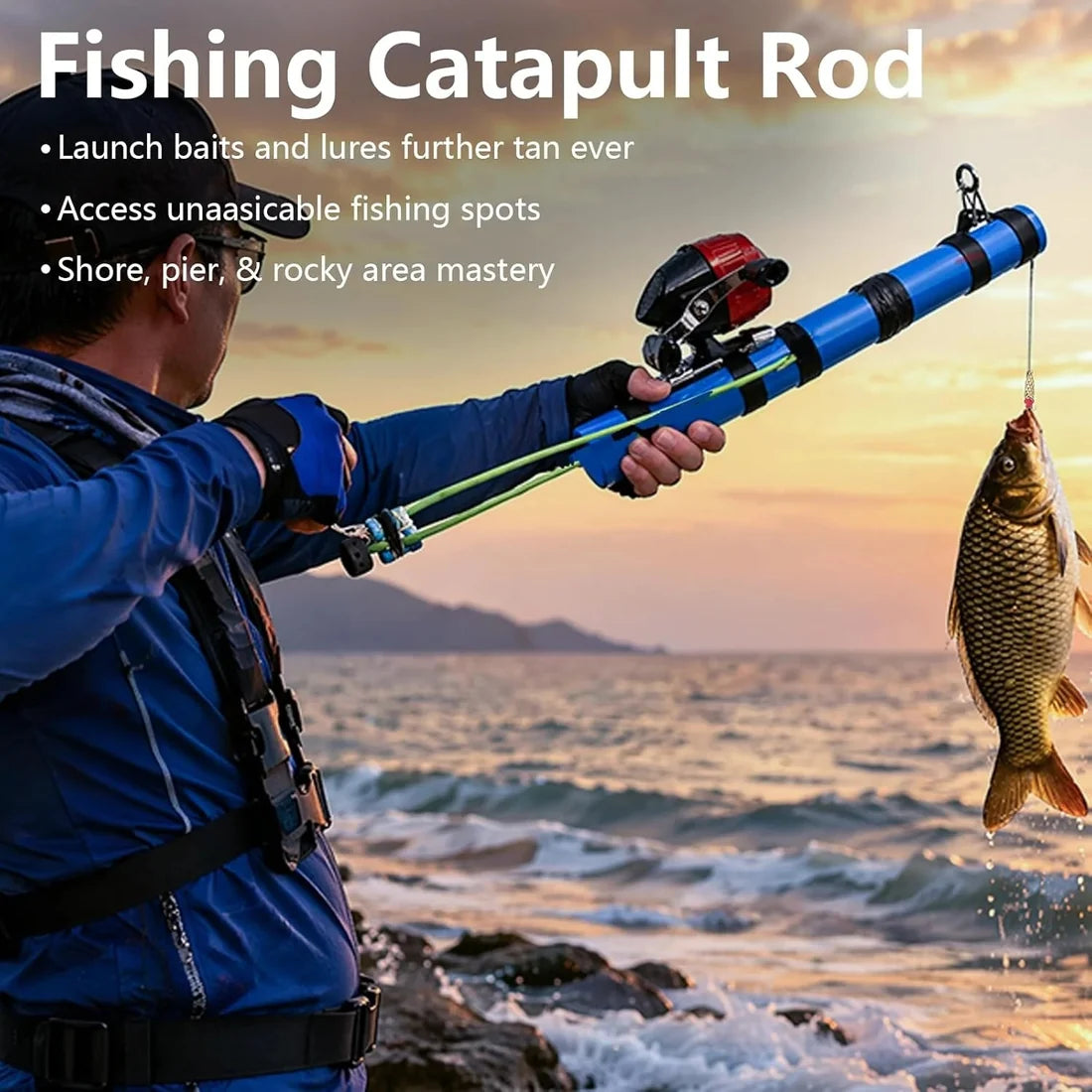🎣Slingshot Fishing Rod – Compact, Portable & Cast Anywhere